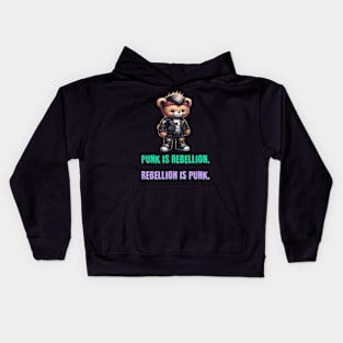 Punk teddy bear Kids Hoodie